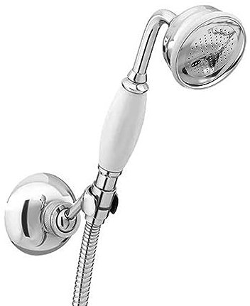 Nes Home Wall Mounted Traditional Bathroom Shower Handset with Hook & Hose