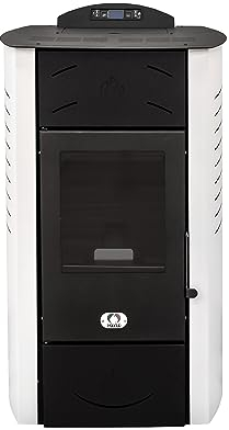 STUFE A PELLET ITALIA Siberia Idro 15 KW - Stufa a Pellet Idro Calore per Ambienti e Acqua Calda Efficienza 90% Scalda 90m² Autonomia 20H Programmabile 5 Velocità e Potenze Garanzia 24 Mesi Bianco