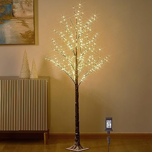 Hairui Albero di ramoscello illuminato con neve spolverata con luci fatate, 1,8 m, 330 luci a LED per interni ed esterni, decorazione per la casa, il Ringraziamento, Natale, festività