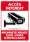 Panneau Accès Interdit, Propriété Privée Sous Vidéo Surveillance Alu 2 Mm - 300 X 420 Mm Signalisation Rectangulaire Prépercée Avec Kit De Fixation Fabrication Française