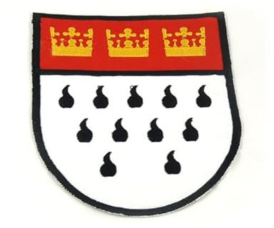 Bügelbilder Applikation verschiedene Motive Köln Karneval Fasching (Wappen 14,5x17cm)