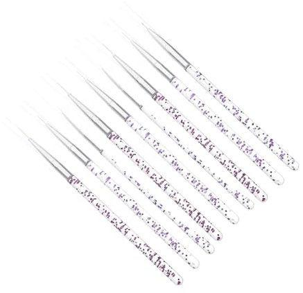 Mipcase 9pcs Nail Brush Pinceles Para Uñas Acrilicas Nail Polish Liner Nail Drawing Pen Nail Liner Nail Art Brush Nail Drawing Brush Liner Nail Pen Abs Painting Pen Painted