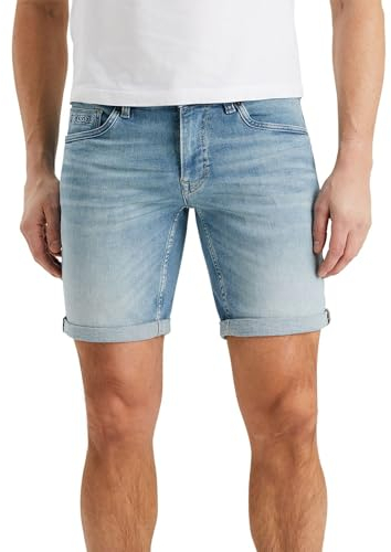PME Legend Herren Jeans Short NIGHTFLIGHT - Regular Fit - Blau - Grau Stretch, Größe:W 38, Farbe:Light Summer Blue LSB