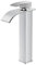 FORIOUS Wasserhahn Bad,Wasserfall Waschtischarmatur Einhandmischer Armatur Waschbecken mit Auslauf Höhe 220 MM,Wassersparend, Energiesparend,Chrom