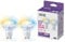WiZ Tunable White LED Spots GU10 2er-Pack (345 lm), 50 W Glas Spots mit warm- bis kaltweißem dimmbarem Licht, smarte Lichtsteuerung über WLAN per Stimme/App