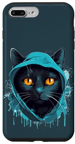 Bombay Happy Cat Head Black Cat Case for iPhone 7 Plus/8 Plus