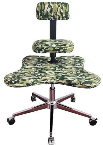 YYUINU Meditationsstühle Zur Linderung Von Rückenschmerzen, Bizarre Schneidersitze, Yogastühle, ADHS-Stühle, Kniestühle, Seelenstühle Zur Haltungskorrektur,Camouflage