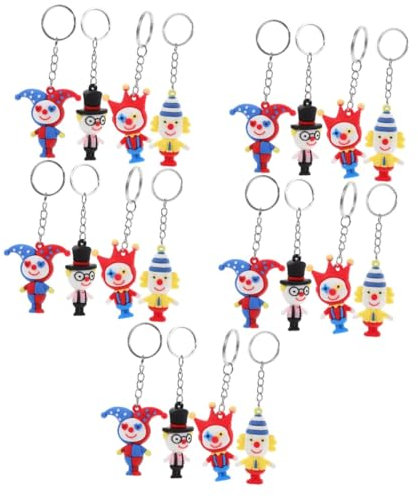 Garneck 20 Stück Clown Schlüsselanhänger Schlüsselanhänger Clown Figur Dekorativer Rucksack Handtaschen Anhänger