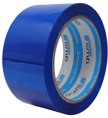 gws Paketklebeband 2 Rollen blau Geräuscharmes Universalklebeband zum Verpacken von Paketen - Hohe Klebekraft - Profi-Qualität 66 m Länge 50 mm Breite