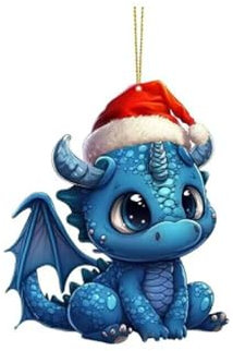 Weihnachtsbaum Anhänger, Deko Anhänger Weihnachten Weihnachtlicher Baumschmuck Personalisiert Kreative Kleiner Dinosaurier ALEC Süße Anhänger für Wandfenster Tür Baum Urlaub Party