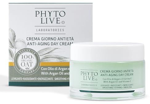 Phyto Live Laboratories Anti-Age-Tagescreme – Tagescreme mit Arganöl und Vitamin E – Feuchtigkeitscreme gegen Alterung, reduziert Falten und für einen strahlenden Teint – alle Hauttypen – Größe 50 ml