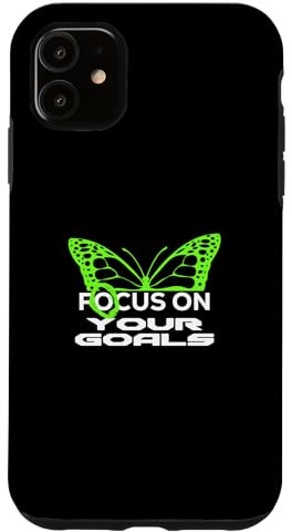 Focus Goals - Bold Urban Graffiti Aesthetic Backprint Carcasa para iPhone 11
