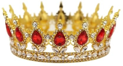 Krone Kronen-Diadem Mode Stirnbänder Brautkronen Krone elegante barocke Tiara for Frauen Hochzeit Mädchen Party Krone Haarschmuck(C1)