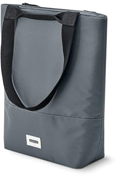 Black+Blum Insulated Tote Bag, 16L - Leak Proof Tote Bag for Adults with Zip - Made with Recycled PET and BPA Free - Food Bag for On The Go, Slate
