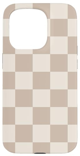 Kariert Beige Hülle für iPhone 15 Pro