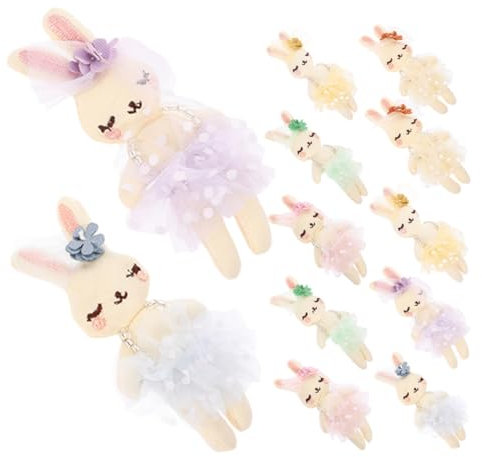 Milisten 12stücke Süße Kleine Hasenpuppen Plüschhasenspielzeug Kuscheltier Kaninchenpuppe Zum Basteln Spielzeug Zum Dekorieren Ausgestopfte Häschen Zum Herstellen