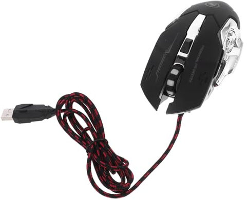 Happyyami Souris Filaire Gamer Ergonomique avec Rétroéclairage Rvb Dpi Accessoire Pratique pour Bureau Jeu sur PC
