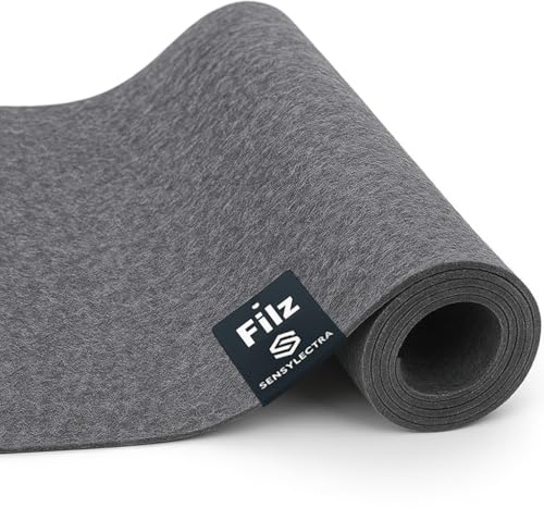 Filzstoff Filzrolle,Filz Meterware,Taschenfilz Dekofilz Filzmatte,2mm Filzmatten,Bastelfilz für DIY Aufbewahrungstasche Filzunterlage Patchwork (DunkelGrau,300 * 30cm)