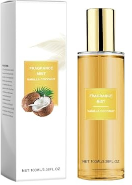 Vanilla Coconuts Perfume, 100ml Vanilla Parfüm, Haar und Körperparfümnebel, Bodyspray Parfum Damen, Lang Anhaltende Frische (100ml, 1Pcs)