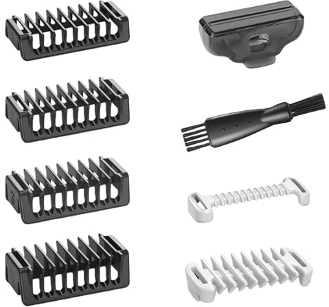 FrostyFlair 8 Stück Aufsätze Intimhautschutz, 0/3mm Körperkamm mit 1/2/3/5mm Schutzkamm-Set für O Blade QP2724 QP2834 QP2520/30 QP2620/30 & Pro-Serie