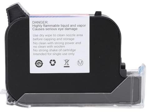 FTVOGUE Cartuccia D'inchiostro Solvente Ad Asciugatura Rapida, Cartuccia D'inchiostro da 42 Ml con Materiale ABS per Mini Stampante a Getto D'inchiostro Portatile Compatibile con Vari