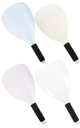 VALICLUD 4 Stück-pack Gesichtsmaske für Friseure mit Griff Wiederverwendbarer Haarspray und Make Up Schutz aus Kunststoff Leicht Vielseitig für Salon und Haarschnitt