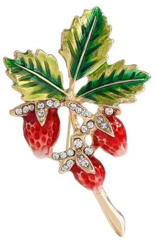 Elegante emaillierte Tannenzapfen Brosche, Legierungsbasis mit Kristallen, vielseitiges Modeaccessoire, einzigartiger Tannenzapfen Schmuck