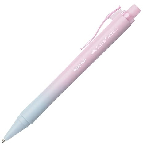 Faber-Castell - Kugelschreiber Daily Ball Blushing Sky | Druckkugelschreiber mit XB Mine und dokumentenechter Tinte für Schule, Büro und Alltag
