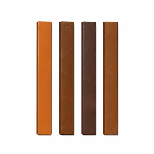 bricoleva.it Kit 4 Bastoncini Cera per Ritocco Legno - Set da 4 Stick di Cera Naturale per Graffi e Solchi Legno - 1 Ciliegio, 1 Teak, 1 Noce Chiaro, 1 Noce Medio