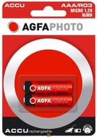 1x2 AgfaPhoto Akku NiMh Micro AAA 900 mAh