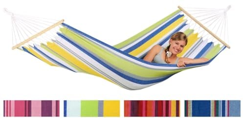 AMAZONAS Stabhängematte wetterfest UV-beständig Tonga Kolibri 200cm x 100cm bis 120kg buntgestreift