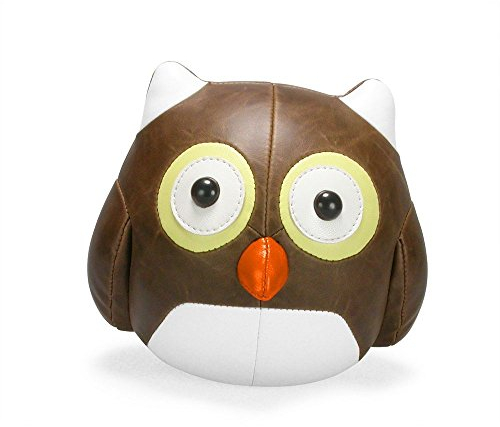 Züny Eule Cicci Buch- und Türstopper Groß Braun (Owl Brown-White)