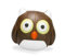 Züny Eule Cicci Buch- und Türstopper Groß Braun (Owl Brown-White)