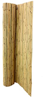 Bambusmatte Bali extrem stabil 200 x 300cm Bambusrohre mit Draht durchbohrt und verbunden - Sichtschutzmatte aus Bambusstäben 2m x 3m
