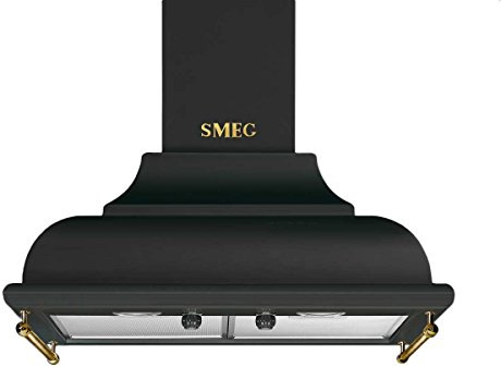 Smeg KC16AOE Campana Extractora Decorativa De Pared, 60 Cm, Estilo Cortina, 3 Velocidades, Filtros De Aluminio, Color Antracita, Clase Energética A