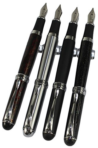 4 pcs in Gullor 250 fountain pen in 4 colours with original pen pouch and 5 colours ink cartridge set 4 color(E) + ink