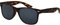Hochwertige Nerd-Sonnenbrille, Retro, Vintage, Gummi, Unisex, mit Federscharnier, 101 Farben, Schwarz