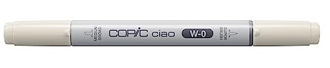 COPIC Ciao Marker Typ W - 0, warm gray No. 0, vielseitiger Layoutmarker, mit einer mittelbreiten und einer Brush-Spitze