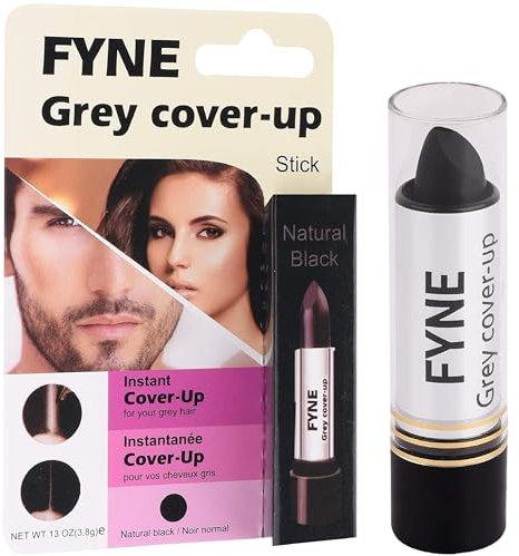FYNE Root Touch Up Cover Stick - Instant Natural Black Grey Hair Cover Up - Magic Retouch Temporary Hair Colour for Men & Women