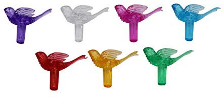 Creative Hobbies Ceramic Christmas Tree Replacement Lights, Medium Bird/Dove Light Ornaments, Multi Color, 100 Piece Pack