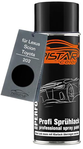 TRISTARcolor Peinture voiture Bombe de peinture pour Lexus/Scion/Toyota 202 Noir/Black Onyx Peinture de base aérosol 400 ml