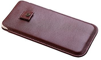 Cronus & Rhea® | Smartphone de luxe avec cordon de serrage en cuir exclusif (Athena) | Samsung Galaxy S8 | Case - Étui | Cuir véritable | Avec boîte-cadeau élégante | Hommes - Femmes (Cognac)