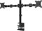 FLEXIMOUNTS D1D Full Motion Dual Arm Desk Monitor Mount Stand Fits 10-27 LCD Computer Monitor,Clamp Mounting, 22 lbs Loading capacity