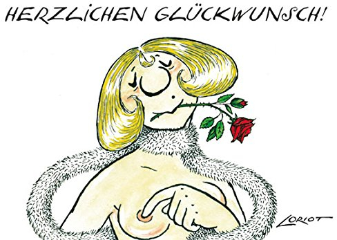 Inkognito Postkarte A6 • 069 ''HG Dame Künstler: Loriot • Geburtstag
