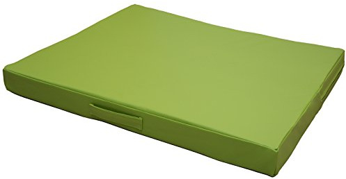 CopcoPet Hundematte Jumbo Grün 110 x 80 x 8 cm – Robustes Kunstleder – Waschbar, abwaschbar, rutschfest & pflegeleicht – Für mittelgroße Hunde, Wohnung, Garten, Transportbox, Camping – Extra dick
