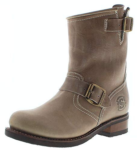 Sendra Boots Damen Stiefel 10849 Lederstiefel Lammfell Futter Braun 41 EU