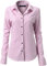 Chemise Femme Manche Longues, Chemise Basic Casual ELéGant Bureau Tunique Femme Mode Tee Top Haut Blouse,Rose,36 (UK 8)