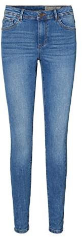 Vero Moda NOS Damen VMTANYA MR S Piping Jeans VI349 NOOS Skinny Jeans, per Pack Blau (Medium Blue Denim Medium Blue Denim), 42/L32 (Herstellergröße: XL)