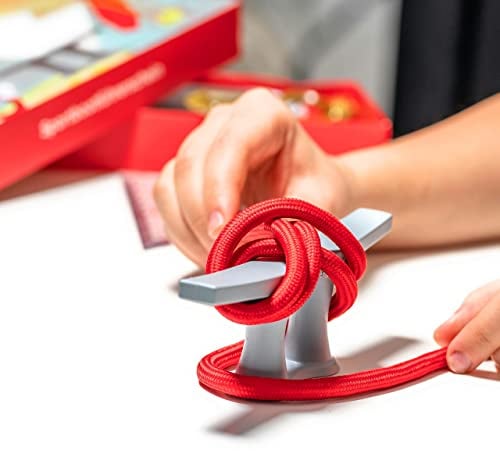 SBF Knoten-Übungsset mit der Originalen SBF Ausbildungs-Klampe zum Knoten üben für den Sportbootführerschein See Binnen