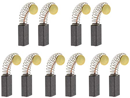 EMSea 5 Paires Balais de Charbon Moteur Pièces de Rechange Universelles d'outil Électrique pour Meuleuse d'angle Ponceuse Orbitale